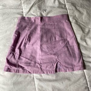 Pink mini skirt with slit